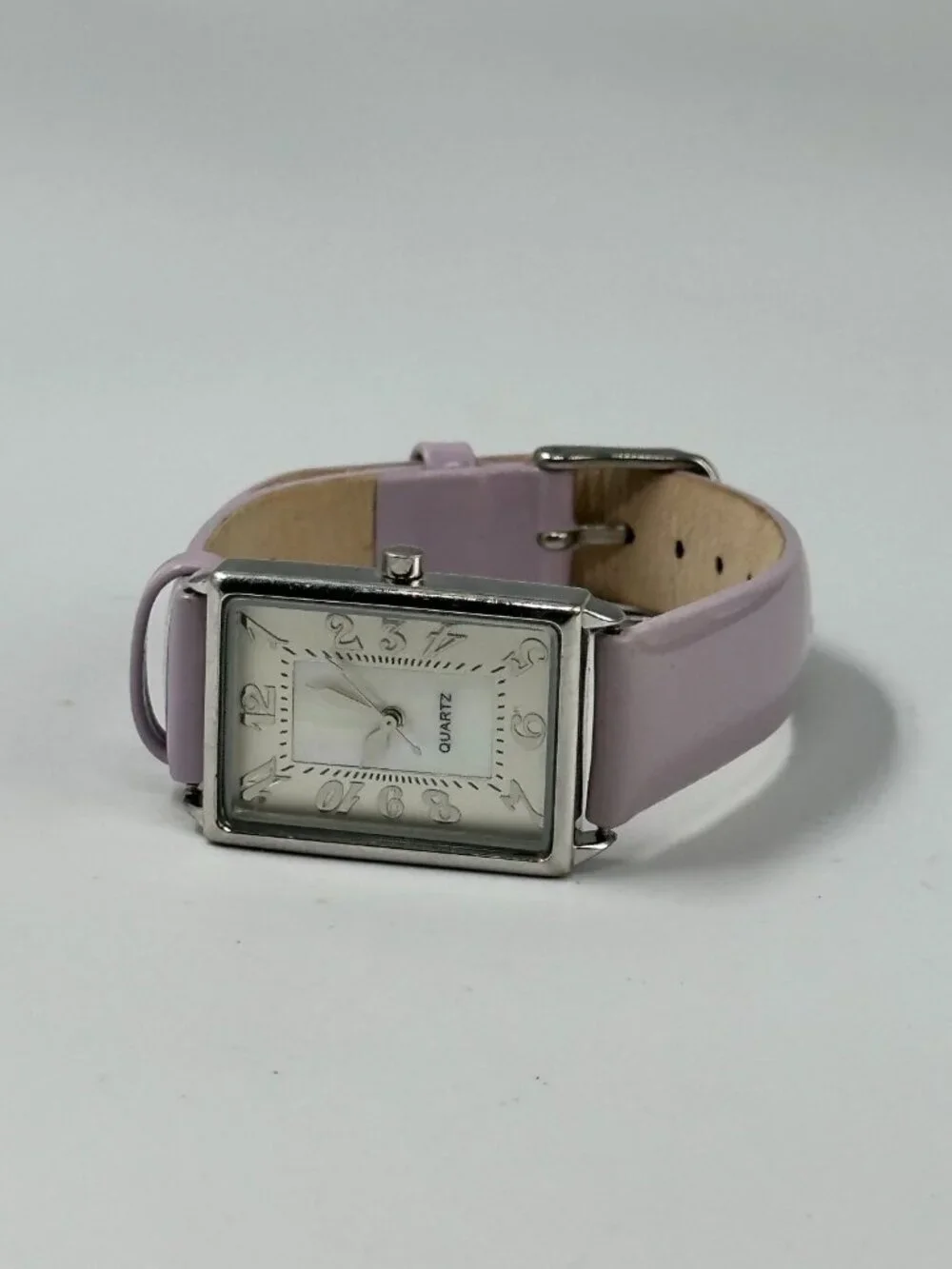 J. Jill Watch Women Silver Tone Purple Patent Leather Band New Battery 9